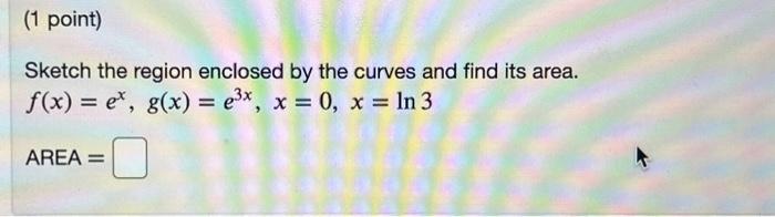 Solved Sketch the region enclosed by the curves and find its | Chegg.com