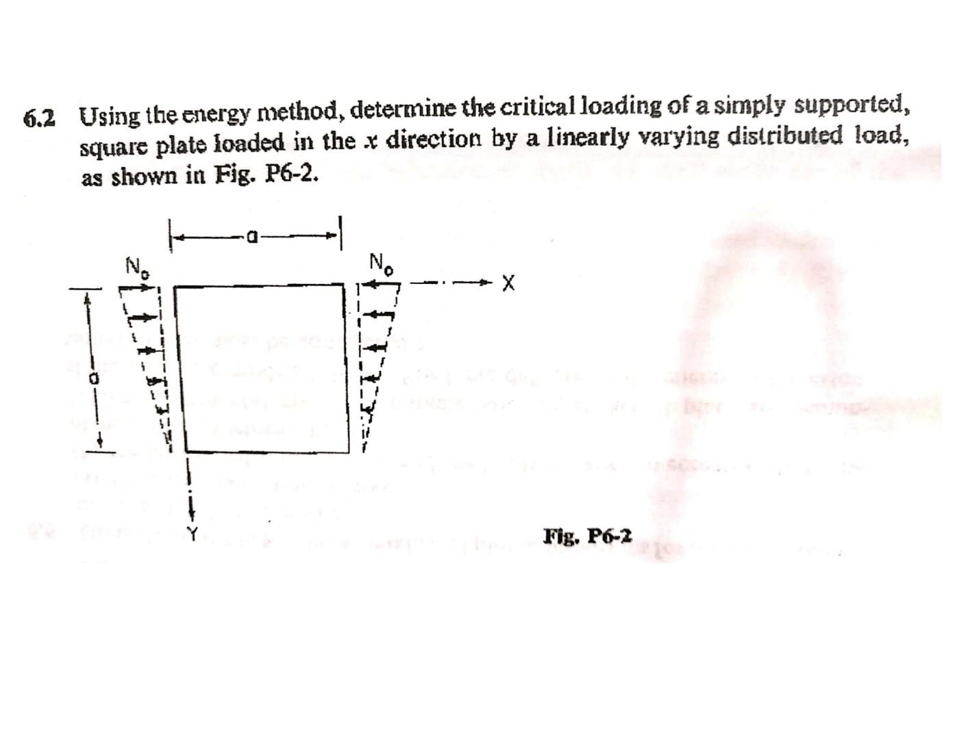Solved 6.2 Using the energy method, determine the critical | Chegg.com