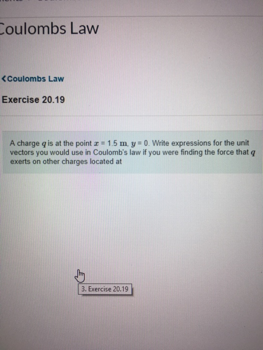 Solved Coulombs Law Chegg Com