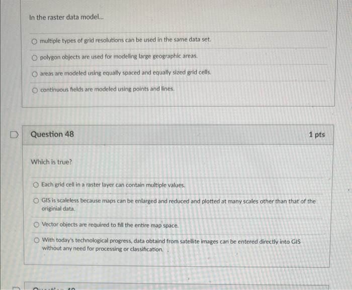 Solved Question 44 1 pts In "headsup" digitizing...