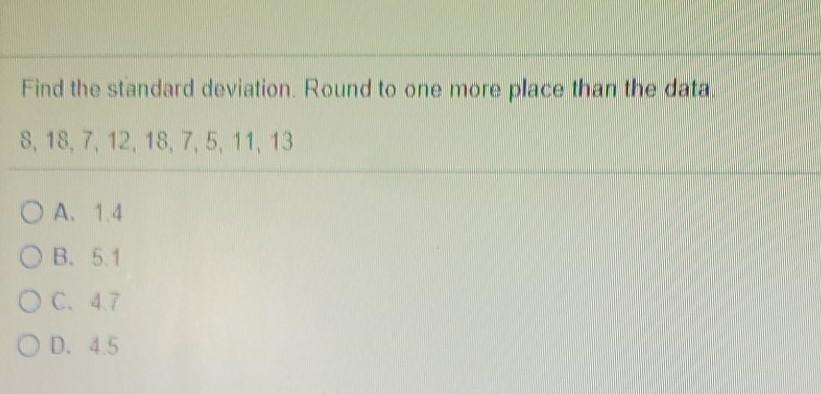Solved For each set of data, (a) calculate the standard | Chegg.com