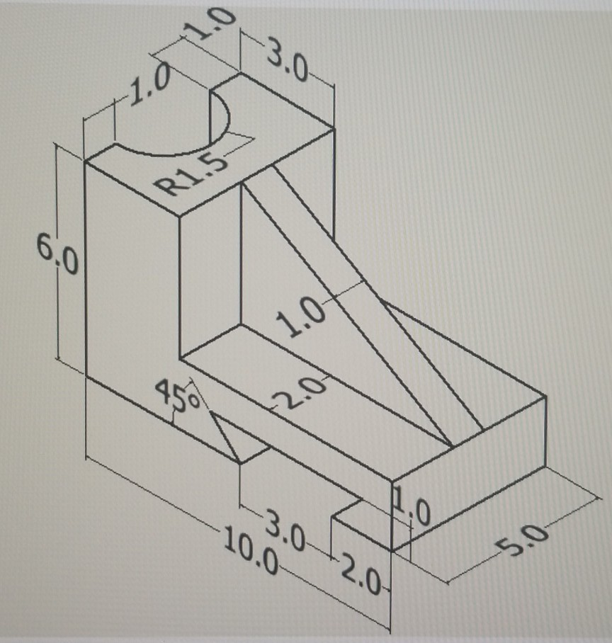 Solved Set drawing limits to 22x17 in Create multi-view | Chegg.com