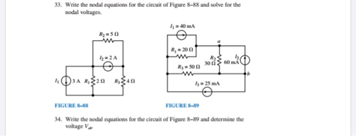 Solved 33. Write the nodal equations for the circuit of | Chegg.com