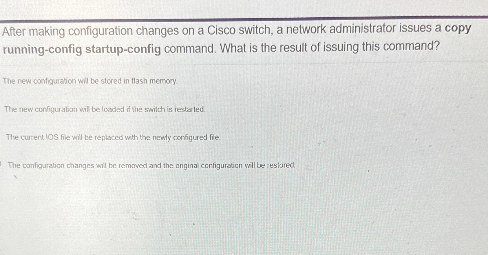 Solved After making configuration changes on a Cisco switch,