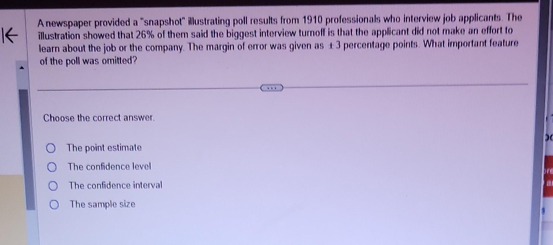 solved-a-newspaper-provided-a-snapshot-illustrating-poll-chegg