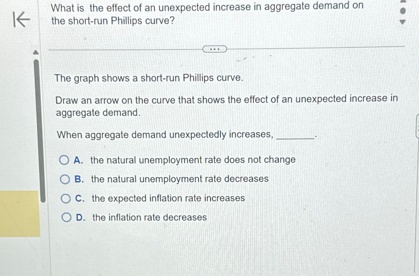 Solved What is the effect of an unexpected increase in | Chegg.com