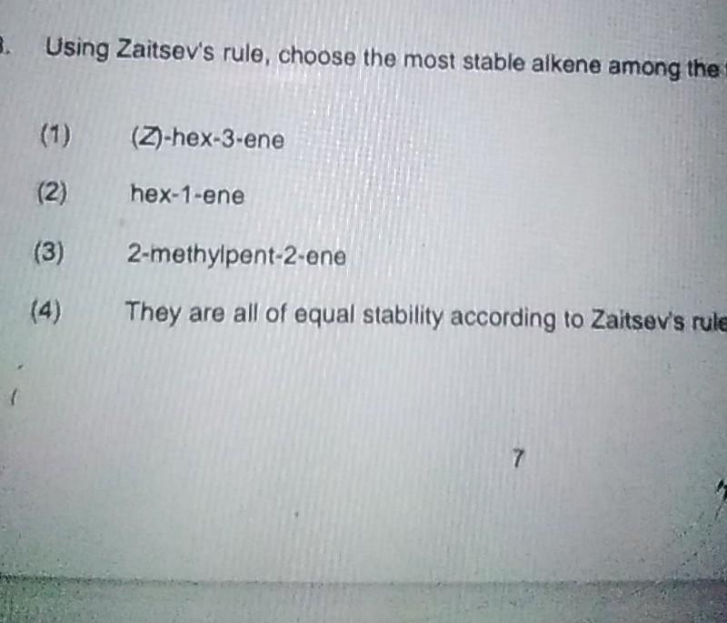 solved-using-zaitsev-s-rule-choose-the-most-stable-alkene-chegg