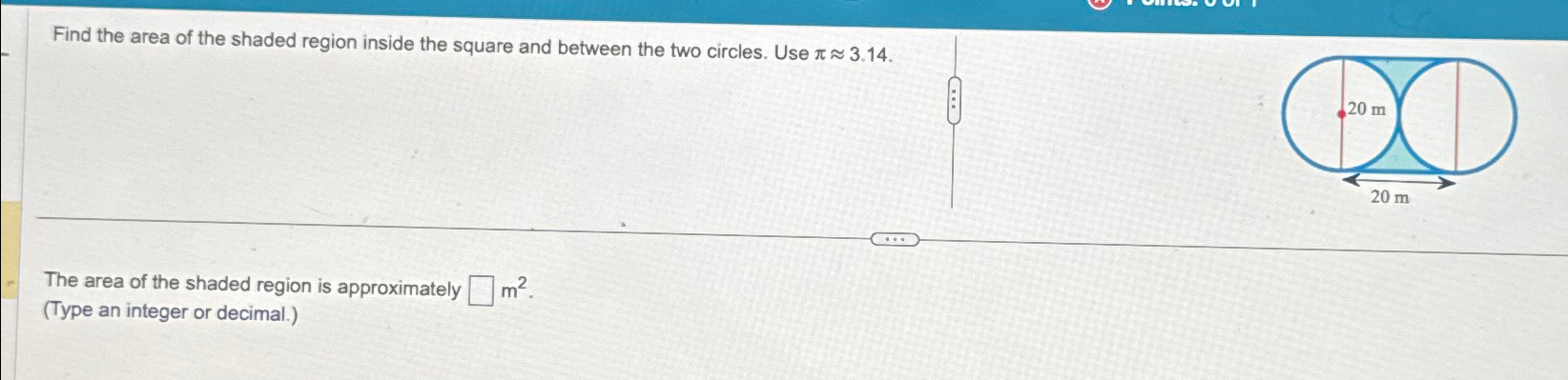 how to find the area of a shaded region inside a square