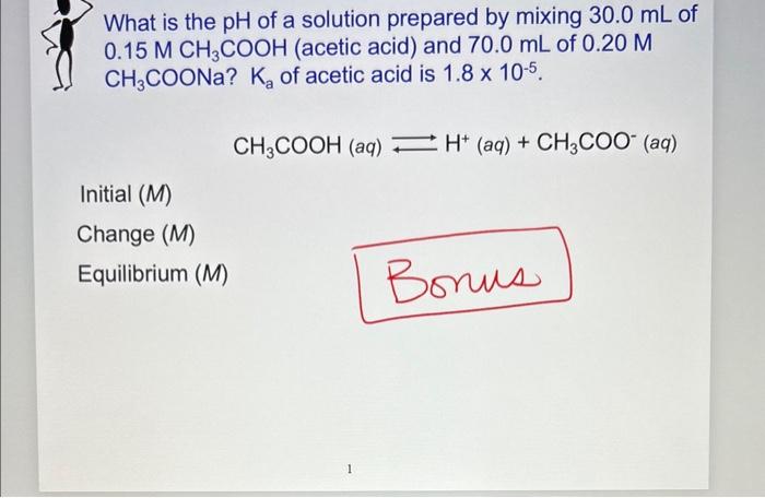 Solved What is the pH of a solution prepared by mixing 30.0 | Chegg.com