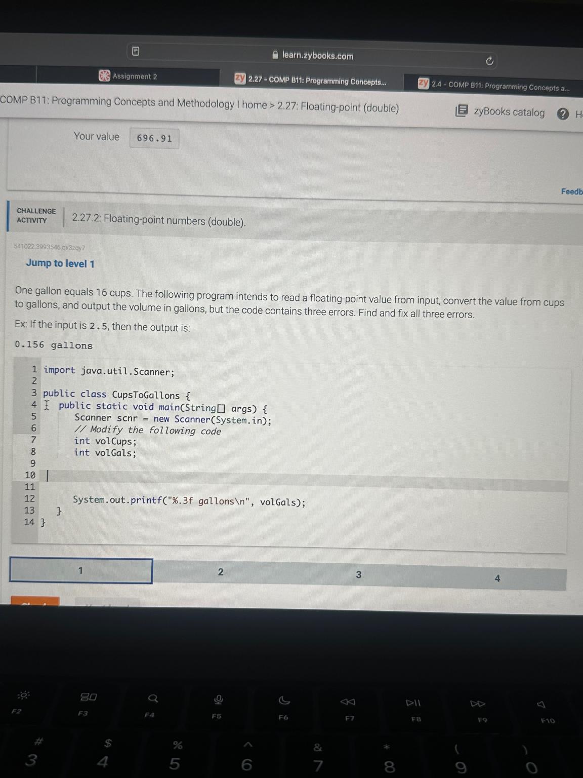 Solved Learn.zybooks.comAssignment 22y 2.27 - ﻿COMP B11: | Chegg.com