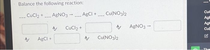 cucl2 agno3 cu no3 2 agcl