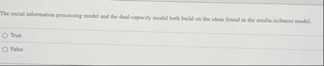 Solved The social information processing model and the | Chegg.com