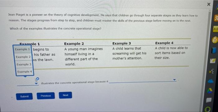 Solved Jean Piaget is a pioneer on the theory of cognitive Chegg