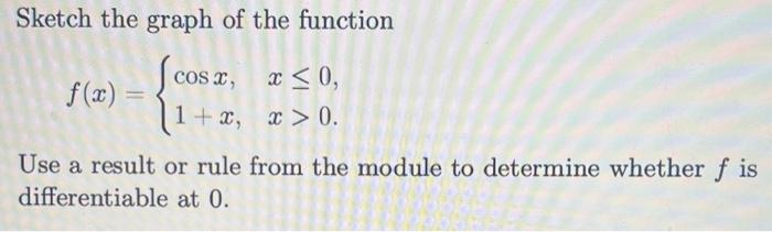 Solved Sketch the graph of the function | Chegg.com
