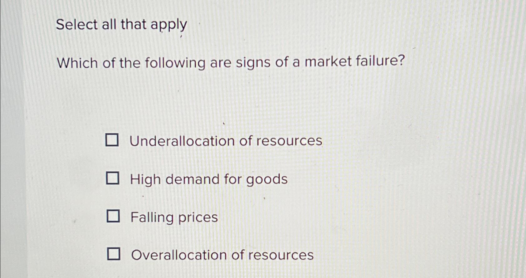 Solved Select all that applyWhich of the following are signs | Chegg.com