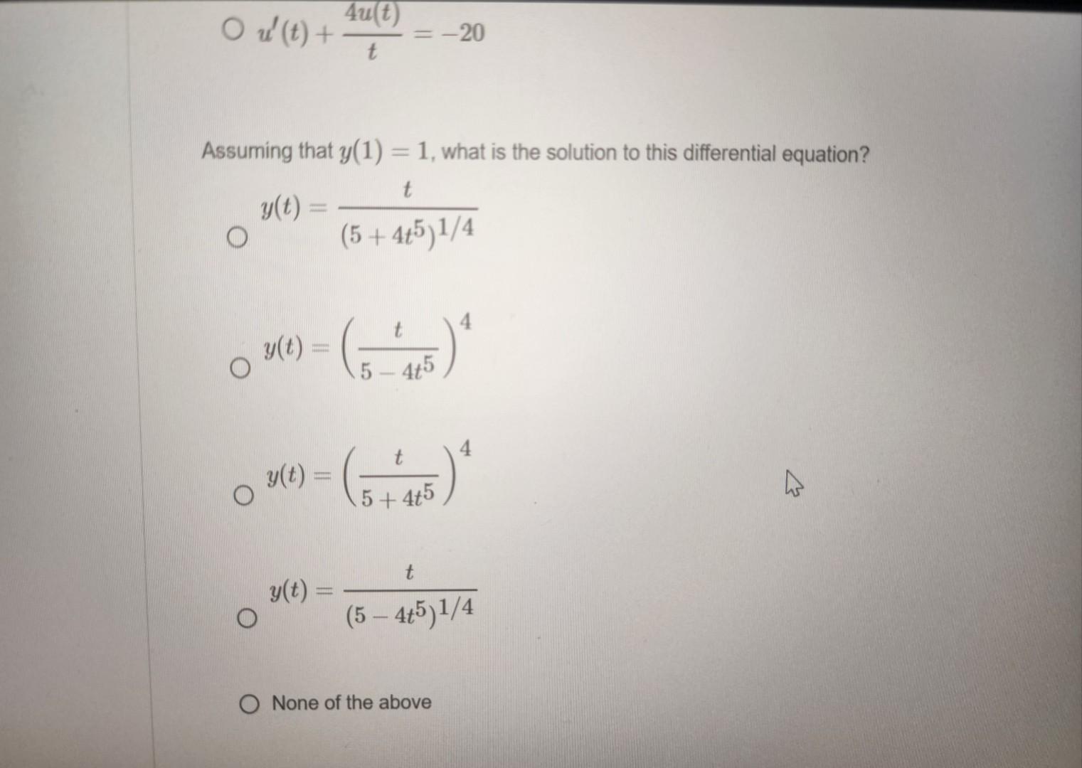 Solved Consider The Following Differential Equation, | Chegg.com