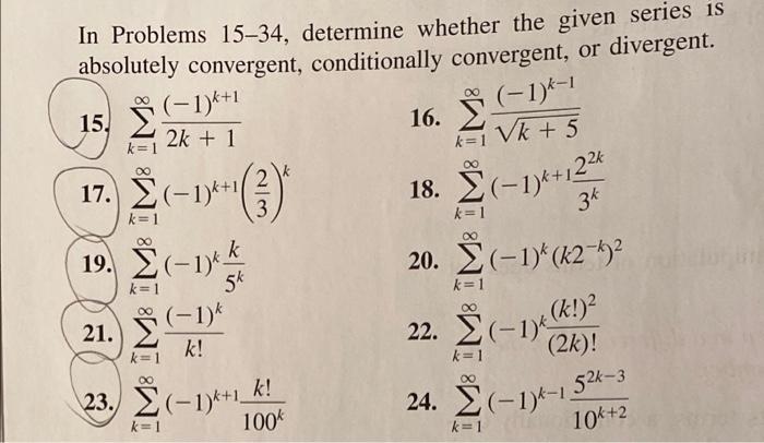 Solved 00 00 In Problems 15–34, determine whether the given | Chegg.com
