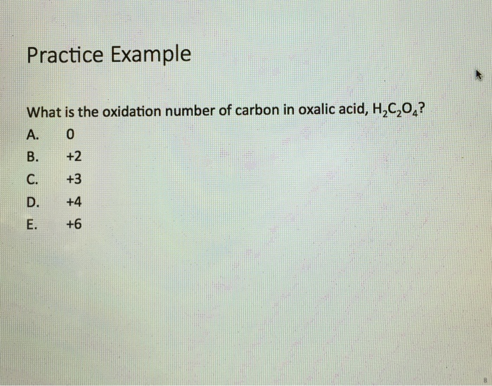 Oxidation Number Of Carbon In Oxalic Acid