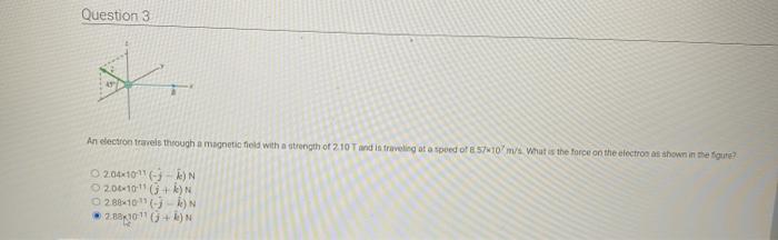 Solved Question 3 An electron travels through a magnetic | Chegg.com