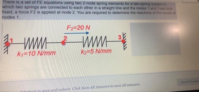 Solved There is a set of FE equations using two 2-node | Chegg.com