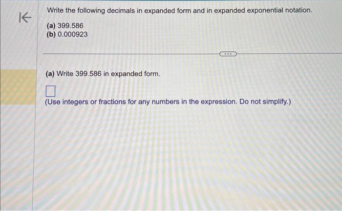 write the expanded form of the following decimals 19.4