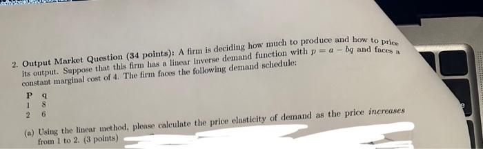 Solved (b) Using The Linear Method, Please Calculate The | Chegg.com