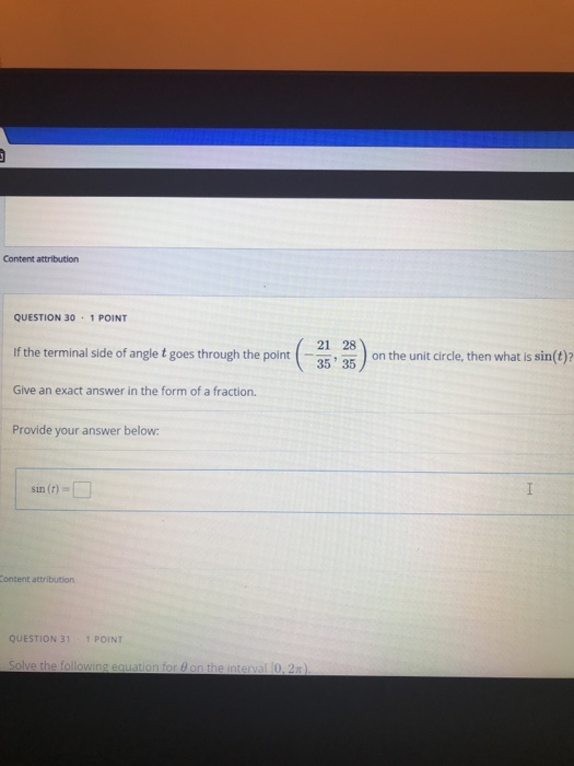 Solved 3 Content attribution QUESTION 30.1 POINT If the | Chegg.com