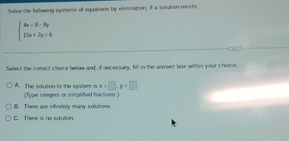 Solved Solve the following systems of equations by | Chegg.com