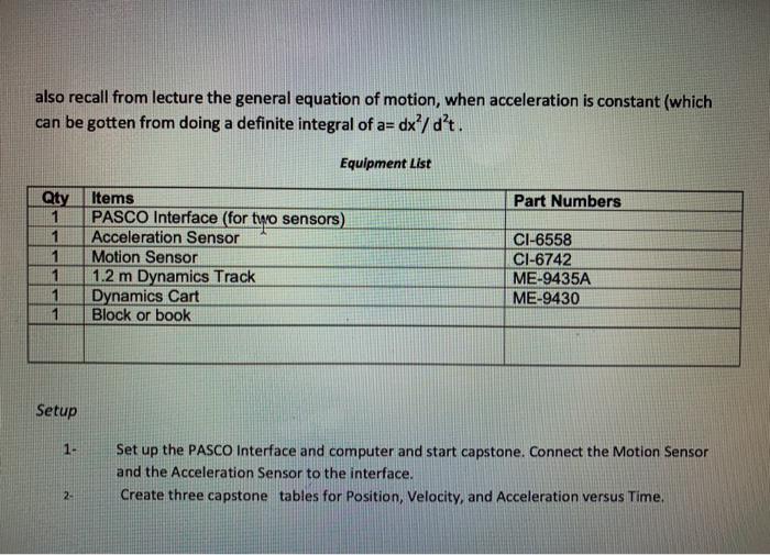 pasco capstone motion sensor computer