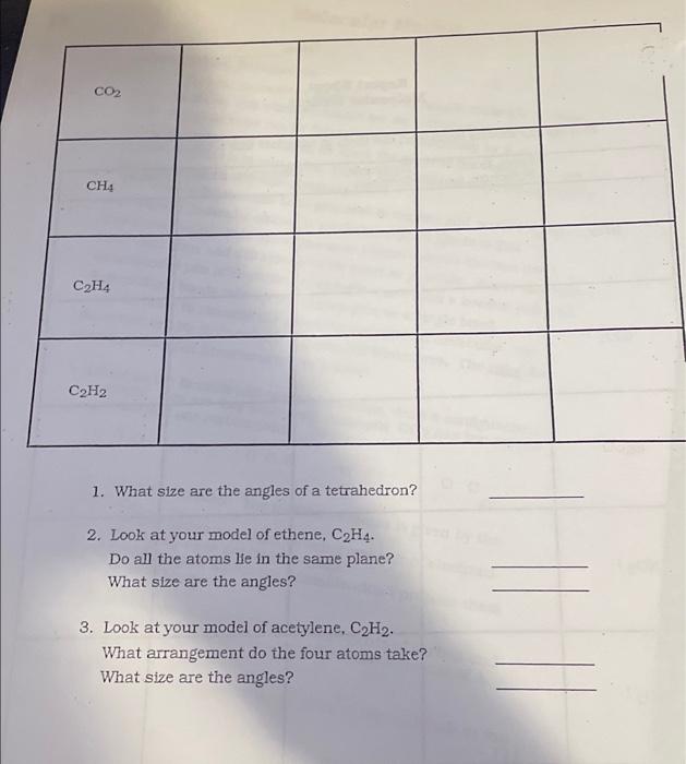 Solved Report Sheet Molecular Models1. What size are the Chegg