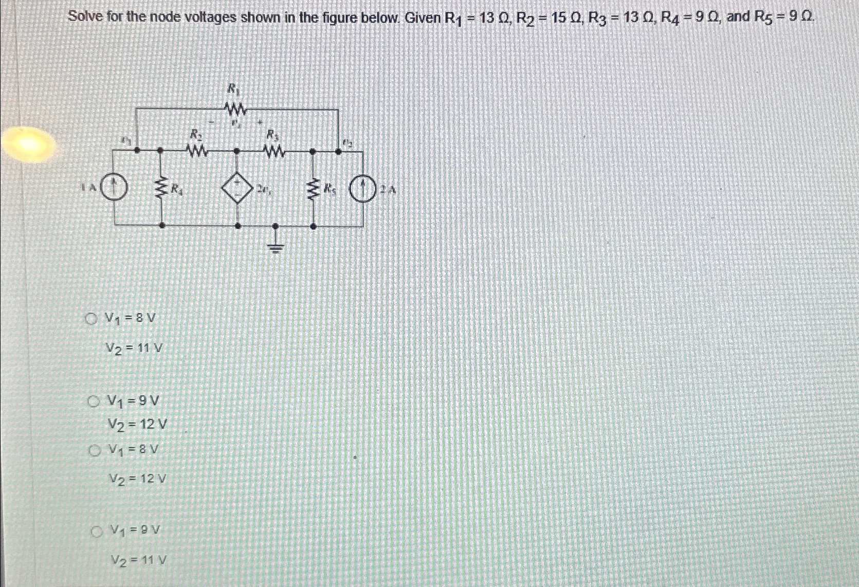 Solved Solve for the node voltages shown in the figure below | Chegg.com