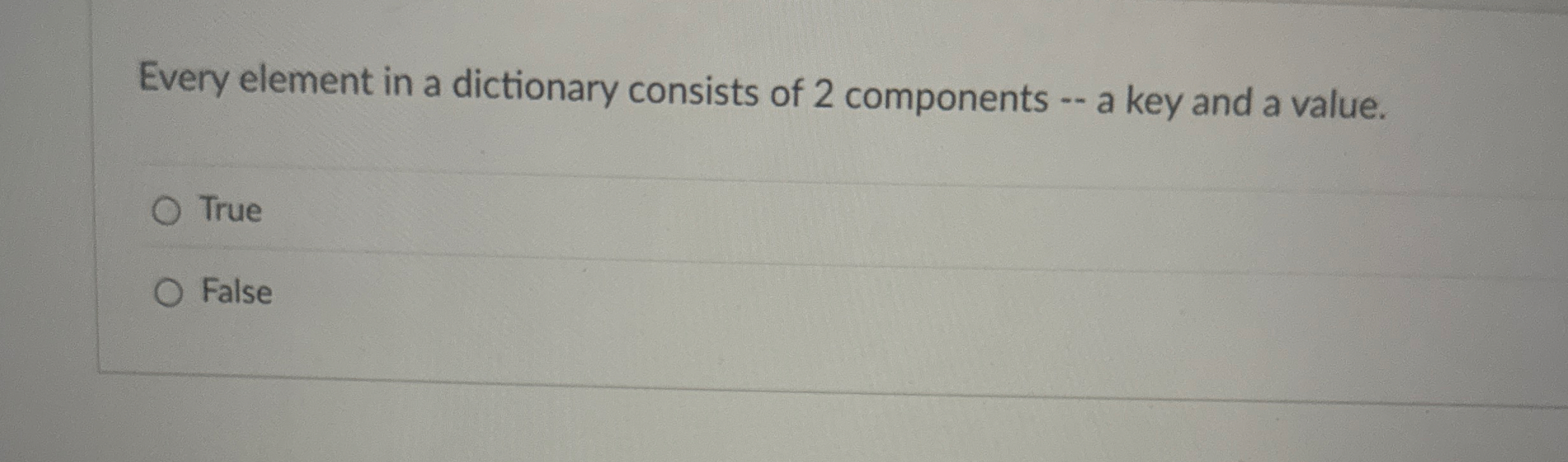 Solved Every element in a dictionary consists of 2