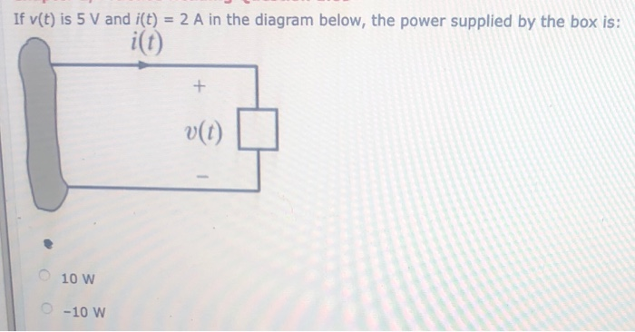 Solved: The Element In The Box Is Supplying Energy. I = 2 | Chegg.com