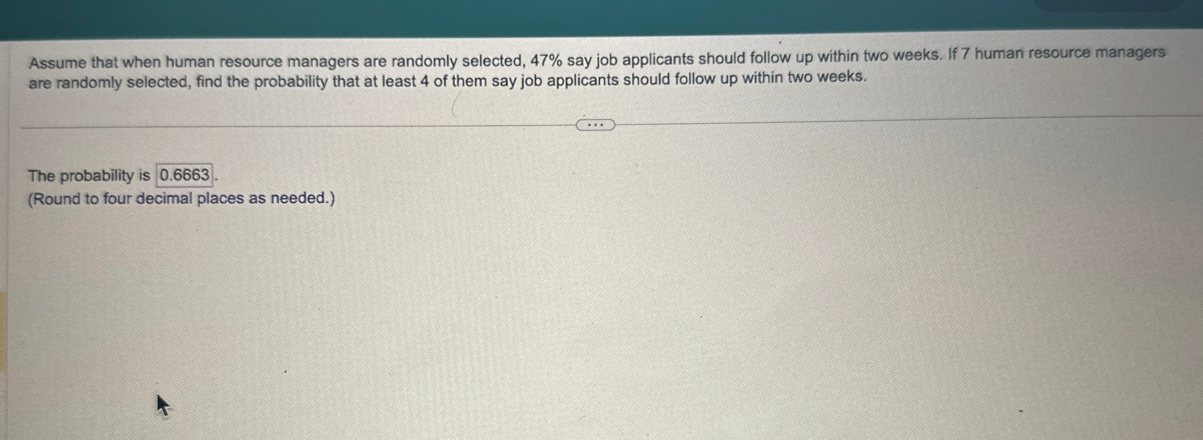 Solved Assume that when human resource managers are randomly | Chegg.com