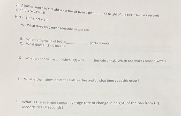 solved-23-a-ball-is-launched-straight-up-in-the-air-from-a-chegg