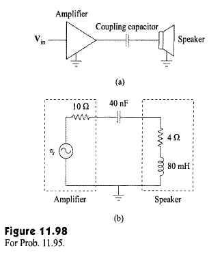 Solved: A coupling capacitor is used to block dc current from an a