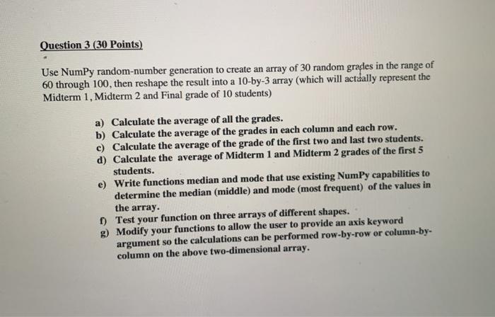 Solved Answer the following question based on using Python Chegg