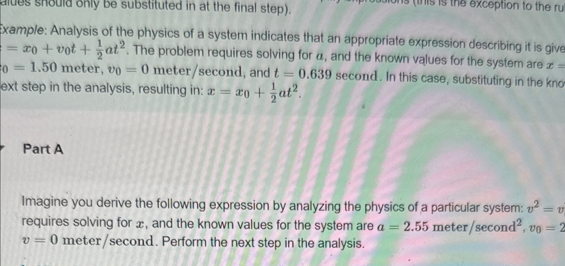 Example: Analysis of the physics of a system | Chegg.com