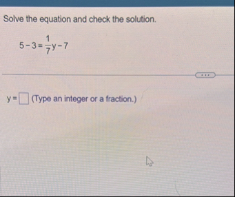 Solved Solve the equation and check the | Chegg.com
