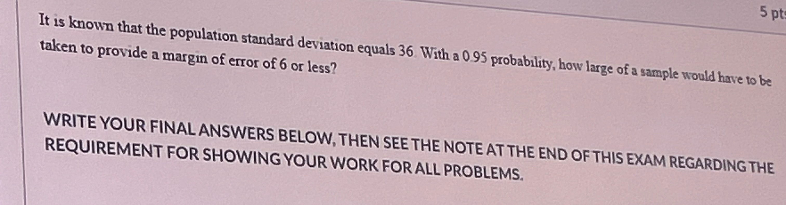 Solved It is known that the population standard deviation | Chegg.com