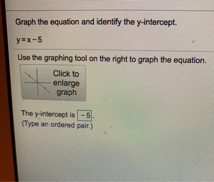 Solved Graph The Equation And Identify The Y Intercept Chegg Com