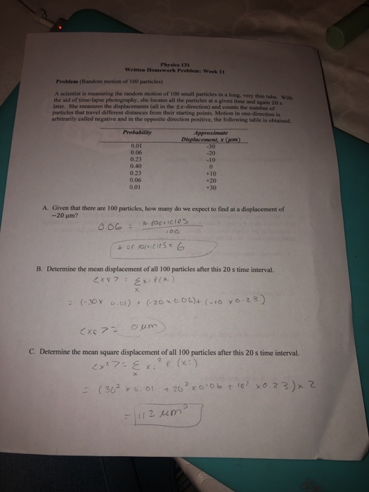 Physies 131 Written Homework Problems Week 11 Problem | Chegg.com