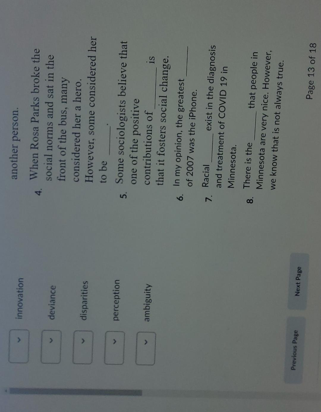 Choose the correct word to fill in the | Chegg.com