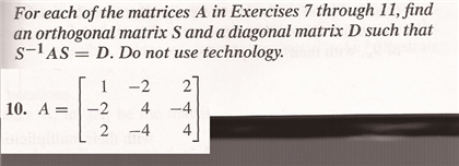 For each of the matrices A in Exercises 7 through 11, | Chegg.com