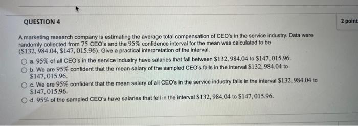 a marketing research company is estimating the average total