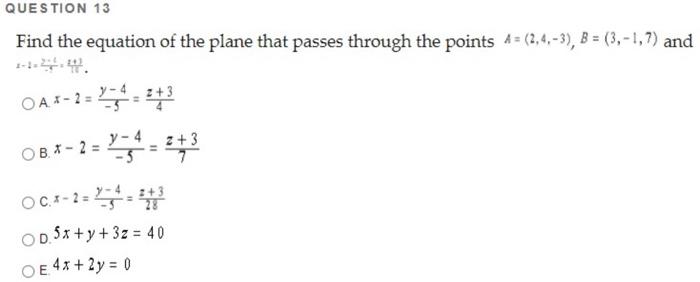 Find the equation of the plane that passes through | Chegg.com