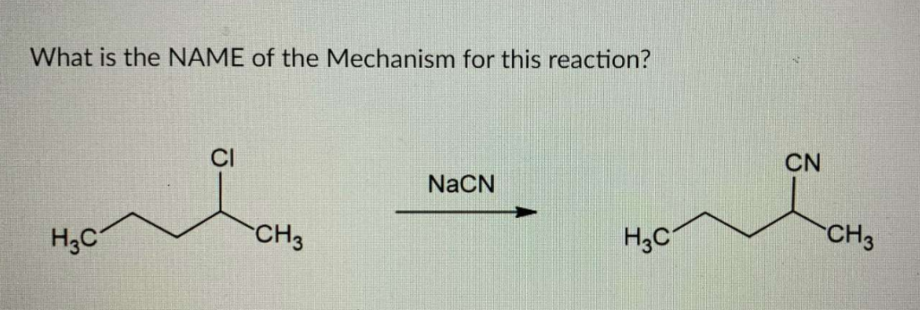 Solved What is the NAME of the Mechanism for this reaction? | Chegg.com