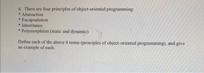 4 Principles of Object-Oriented Programming