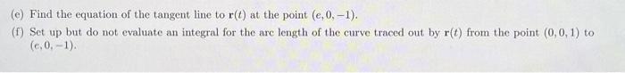 Solved 1. Consider the vector valued function | Chegg.com