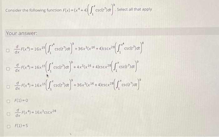 Solved Consider the following function | Chegg.com